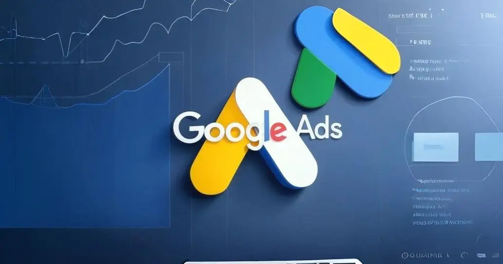 Google Ads logo with a vibrant "G" design in multiple colors, illustrating the brand's focus on online marketing.